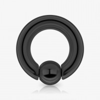 Piercing Captive de Aço Cirúrgico Preto 6mm