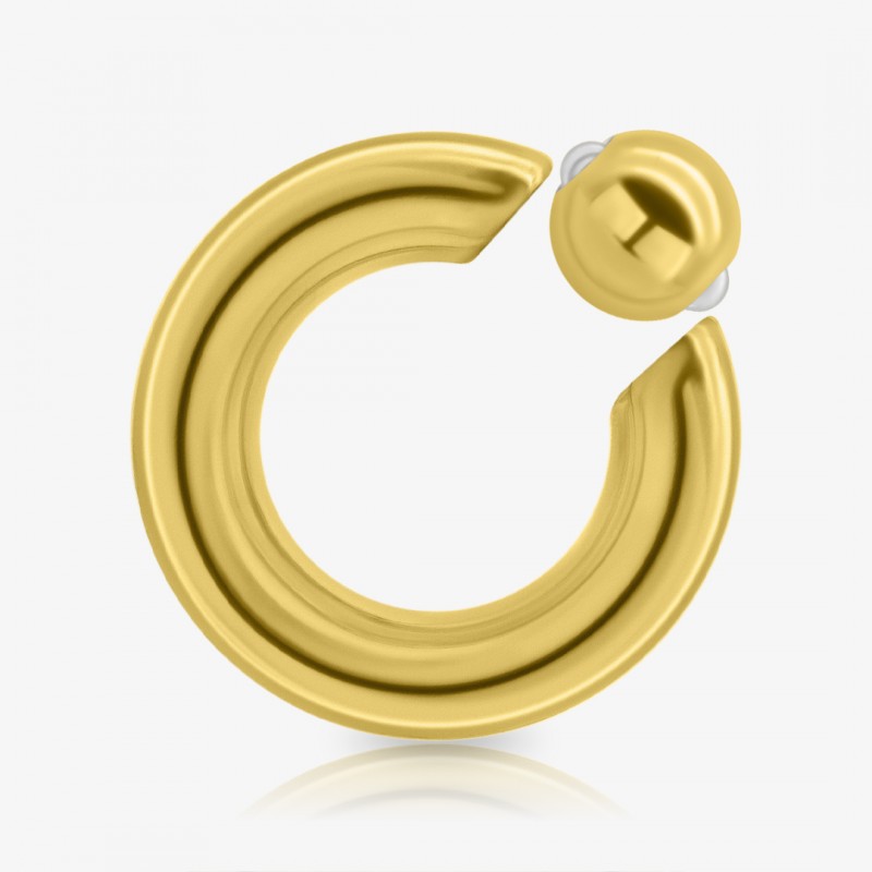 Piercing Captive de Aço Cirúrgico Dourado - 6mm - Piercings Captive