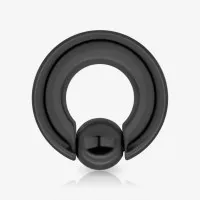 Piercing Captive de Aço Cirúrgico Preto 8mm