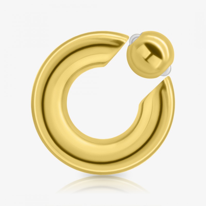 Piercing Captive de Aço Cirúrgico Dourado - 8mm - Piercings Captive