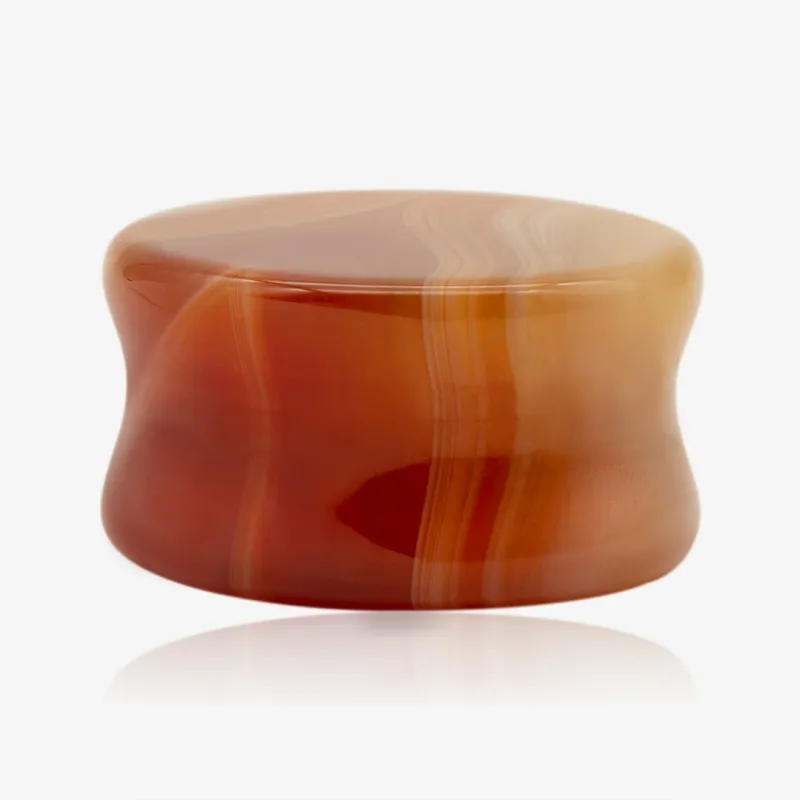 Plug de Pedra Ágata Vermelha - Pedra