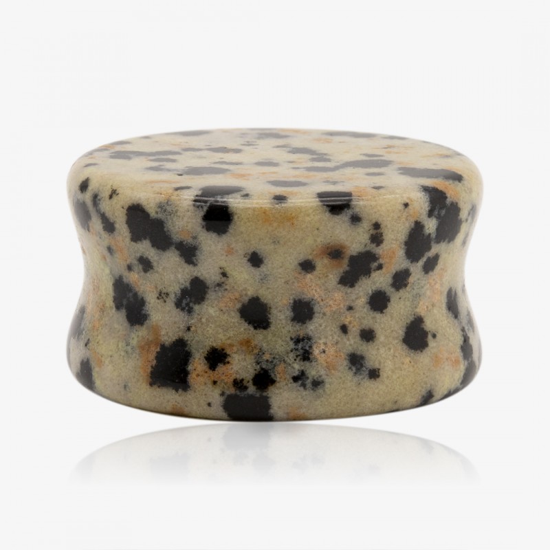 Plug de Pedra Jaspe Dálmata - Reto - Pedra