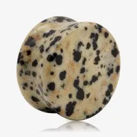 Plug de Pedra Jaspe com acabamento natural e estiloso