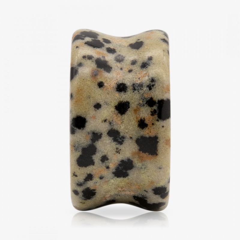 Plug de Pedra Jaspe Dálmata - Reto - Pedra