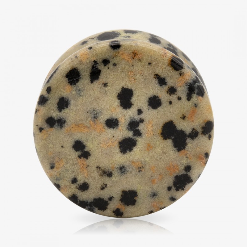 Plug de Pedra Jaspe Dálmata - Reto - Pedra