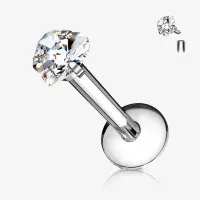 Piercing Cartilagem Labret Coração com Zircônia