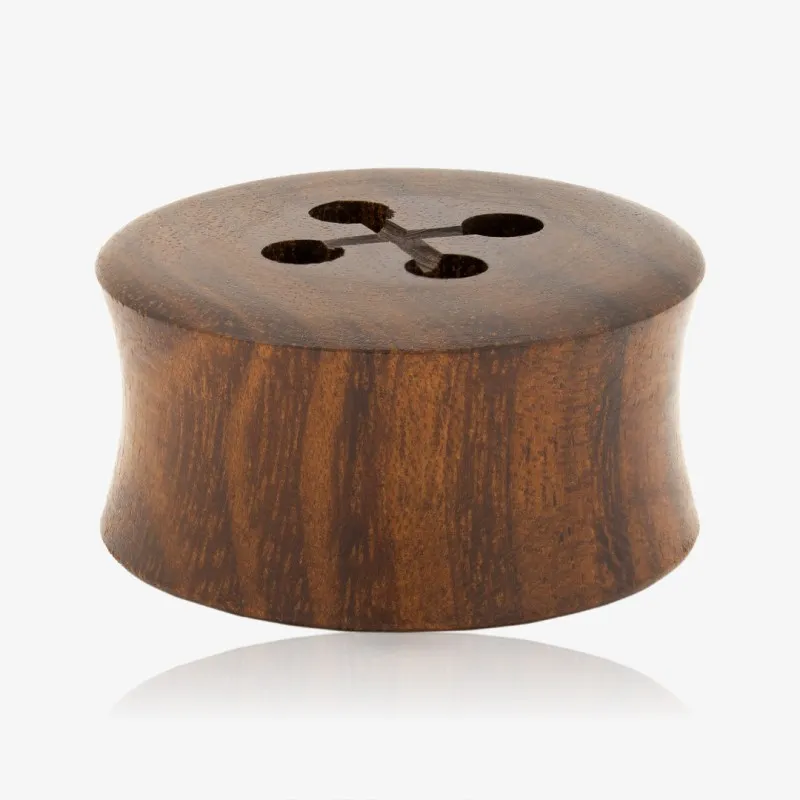 Plug Artesanal de Madeira Imbuia - Botão - Artesanais