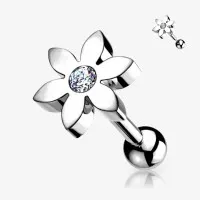 Piercing Barbell Margarida em aço cirúrgico delicado