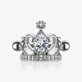Piercing hélix tiara com strass em aço cirúrgico para orelha