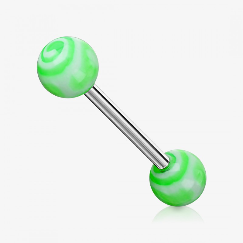 Piercing Língua de Aço Cirúrgico - Bolinha Doce - Piercings de Língua