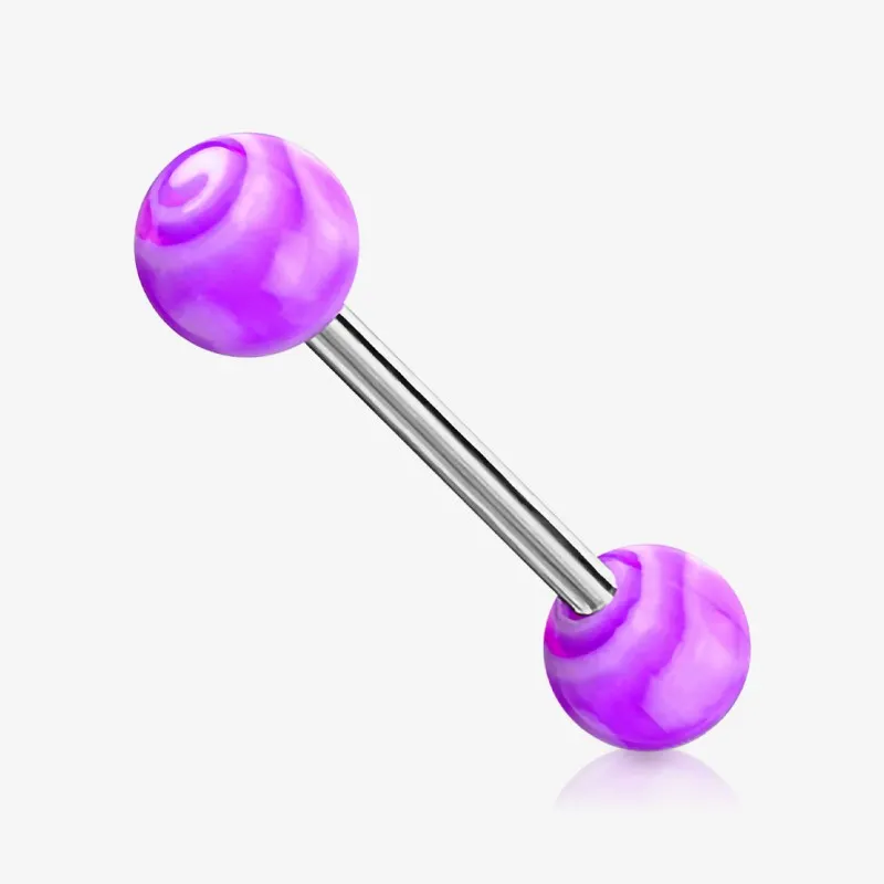 Piercing Língua de Aço Cirúrgico - Bolinha Doce - Piercings de Língua