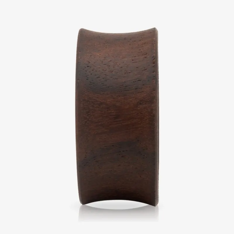 Plug Artesanal de Madeira Imbuia Côncavo - Tom Escuro - Artesanais