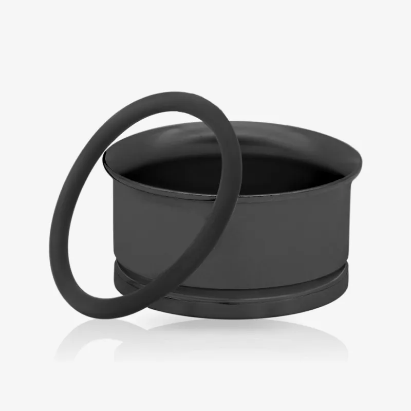 Alargador de Aço Cirúrgico Preto - O-ring - Aço Cirúrgico