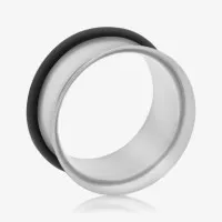 Alargador de Aço Cirúrgico Prateado - O-ring é na ALARGS