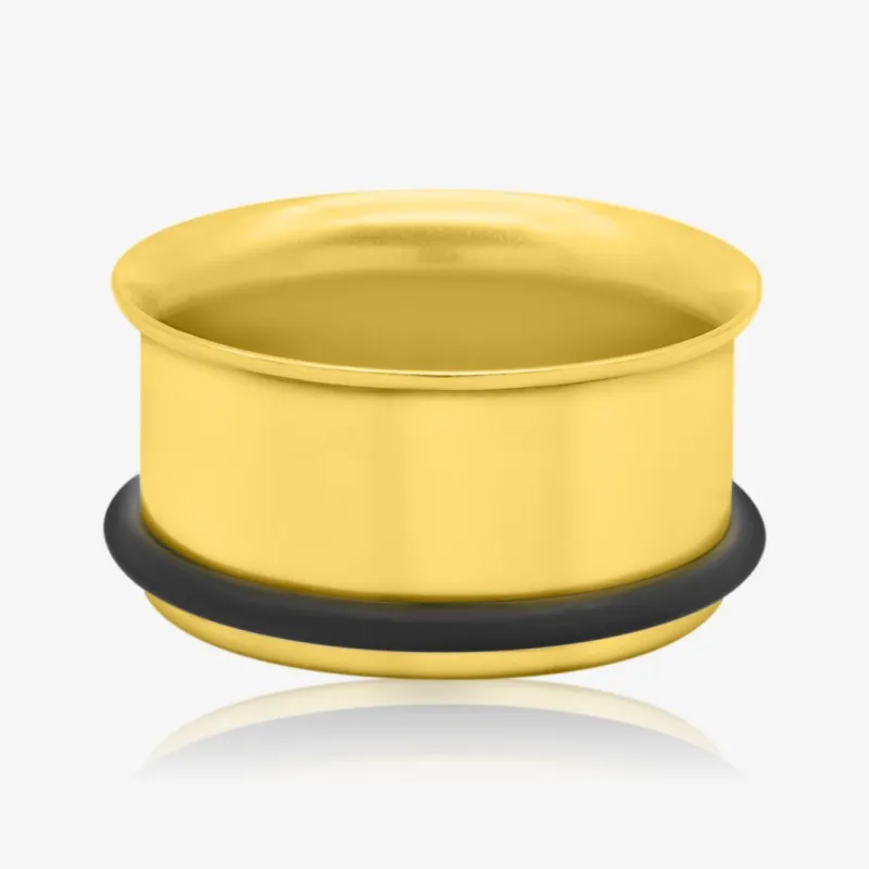 Alargador de Aço Cirúrgico Dourado - O-ring - Aço Cirúrgico
