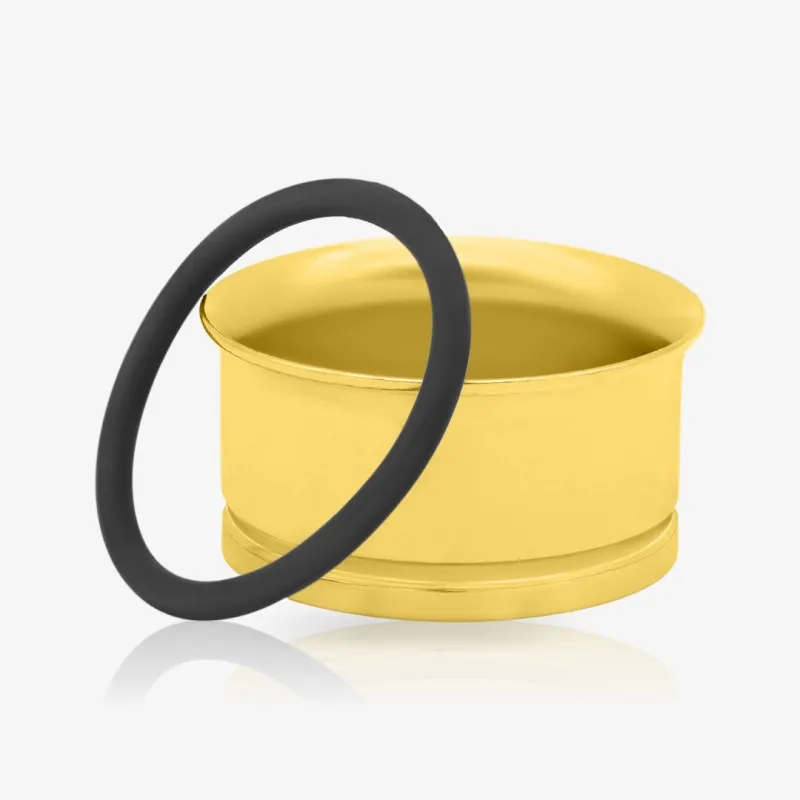 Alargador de Aço Cirúrgico Dourado - O-ring - Aço Cirúrgico