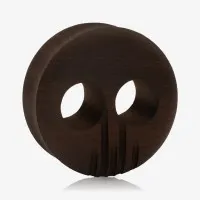 Plug Artesanal de Madeira Imbuia - Caveira é na ALARGS