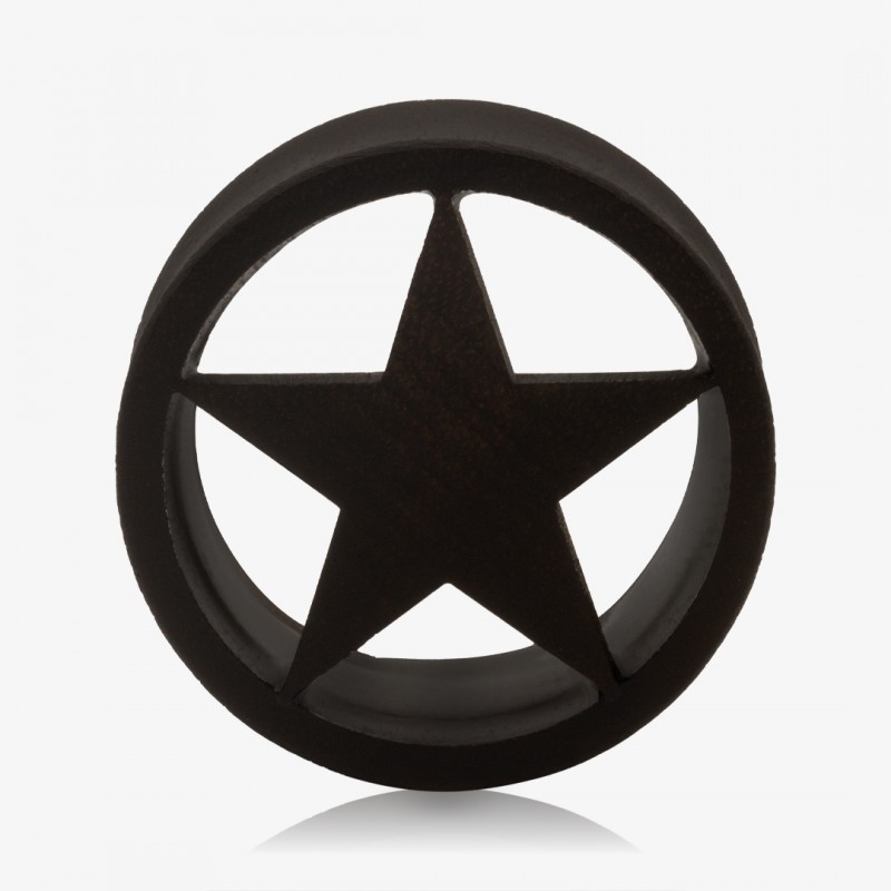 Plug Artesanal de Madeira Imbuia - Estrela - Artesanais