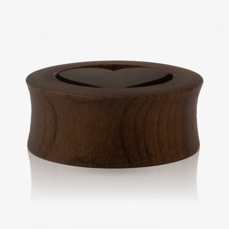 Plug Artesanal de Madeira Imbuia - Coração - Artesanais