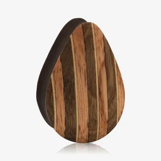 Alargador Plug Artesanal Madeira Gota Listrada - Início