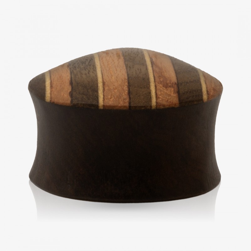 Alargador Plug Artesanal Madeira Gota Listrada - Início