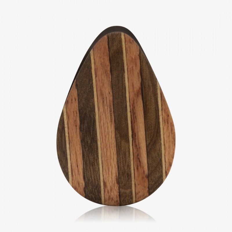 Alargador Plug Artesanal Madeira Gota Listrada - Início