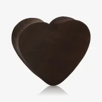 Alargador Plug Artesanal Madeira Coração - Alargadores