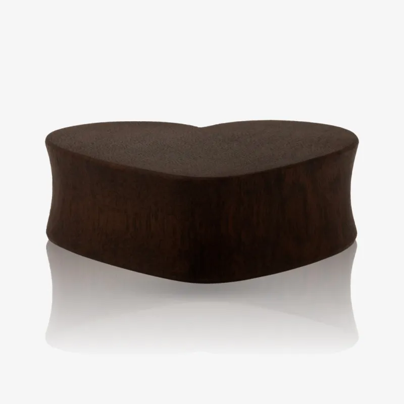 Alargador Plug Artesanal Madeira Coração - Alargadores