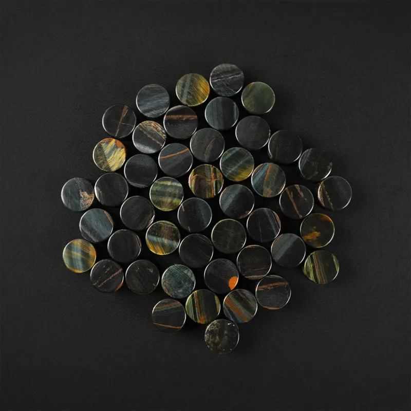 Plug de Pedra Olho de Tigre Negra - Pedra