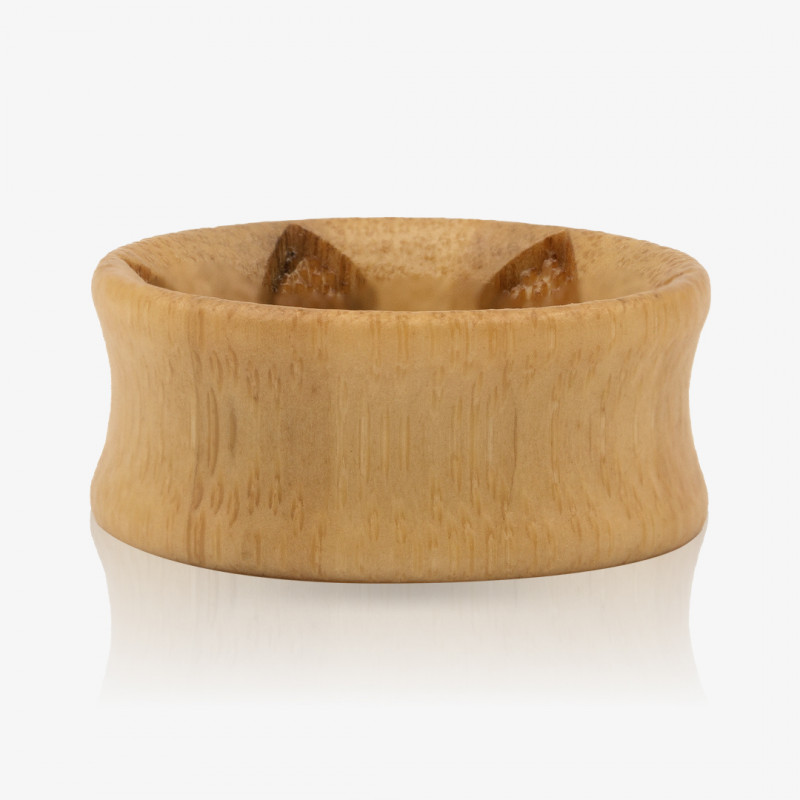 Alargador de Bambu - Triângulos Gravados - Madeira