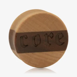 Plug de Madeira Core com detalhe orgânico artesanal para alargador de orelha