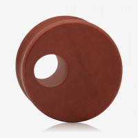 Plug de Madeira Vermelha com Acabamento Artesanal e Furo