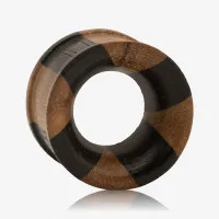 Alargador Plug Madeira Bicolor X Vazado com Estilo Único