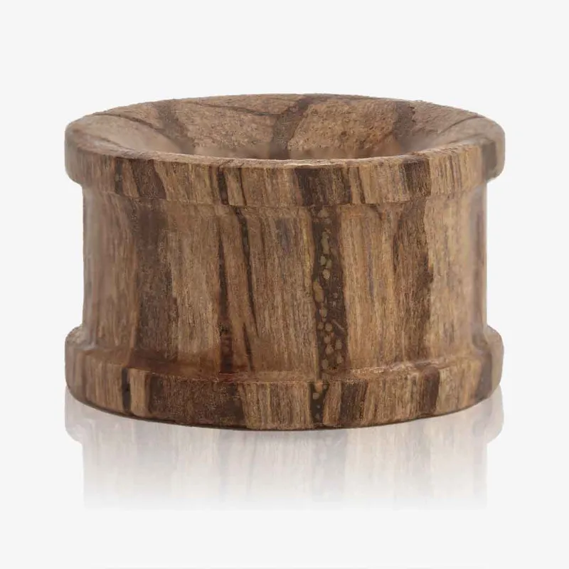 Alargador Plug Madeira Antiga Vazado - Madeira