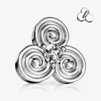 Triskle Celta Base Microdermal em Aço Cirúrgico – ALARGS