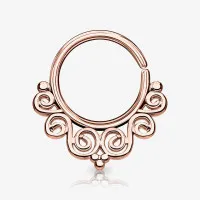 Piercing Septo Dobrável Filigrana estilo vintage rosê lindo