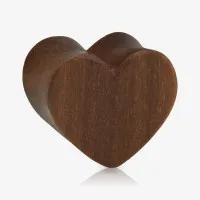 Alargador Plug Madeira Coração com design artesanal único