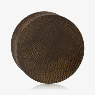 Alargador Plug Madeira Snake côncavo com detalhe artesanal em madeira