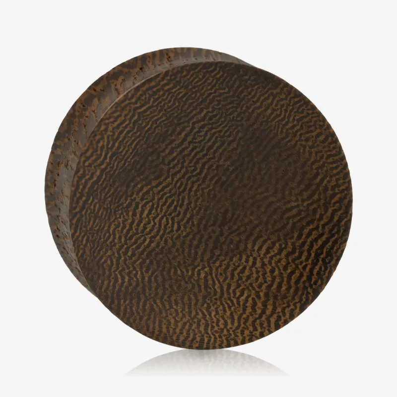 Alargador Plug Madeira Snake côncavo com detalhe artesanal em madeira