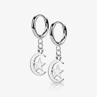 Brinco Lua e Estrela – Pendente Delicado e Feminino | ALARGS