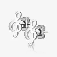 Brinco Clave de Sol – Aço Inoxidável Feminino Par ALARGS