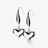 Brinco Pendente Coração Par | Charme e Qualidade ALARGS