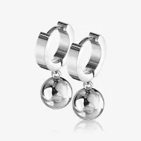 Brinco de Argola Articulada com Pendente Bola - Par ALARGS