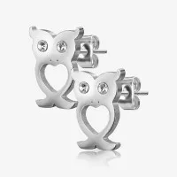 Brinco Coruja Par delicado em aço cirúrgico feminino ALARGS