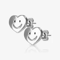 Brinco Coração Smile Par - Delicado e Feminino | ALARGS