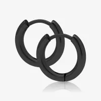 Brinco de Argola Articulada Preto – Par Masculino Resistente