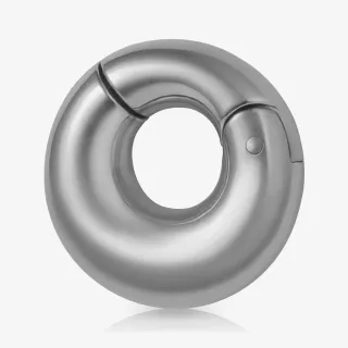 Argola de aço cirúrgico grossa com fecho magnético clicker