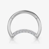 Meia Lua Clicker Titânio com Zircônia Frontal Discreta