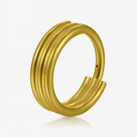 Argola Tripla Clicker Dourada de Titânio | ALARGS