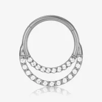 Argola Clicker de Titânio com Zircônias Cravadas – ALARGS